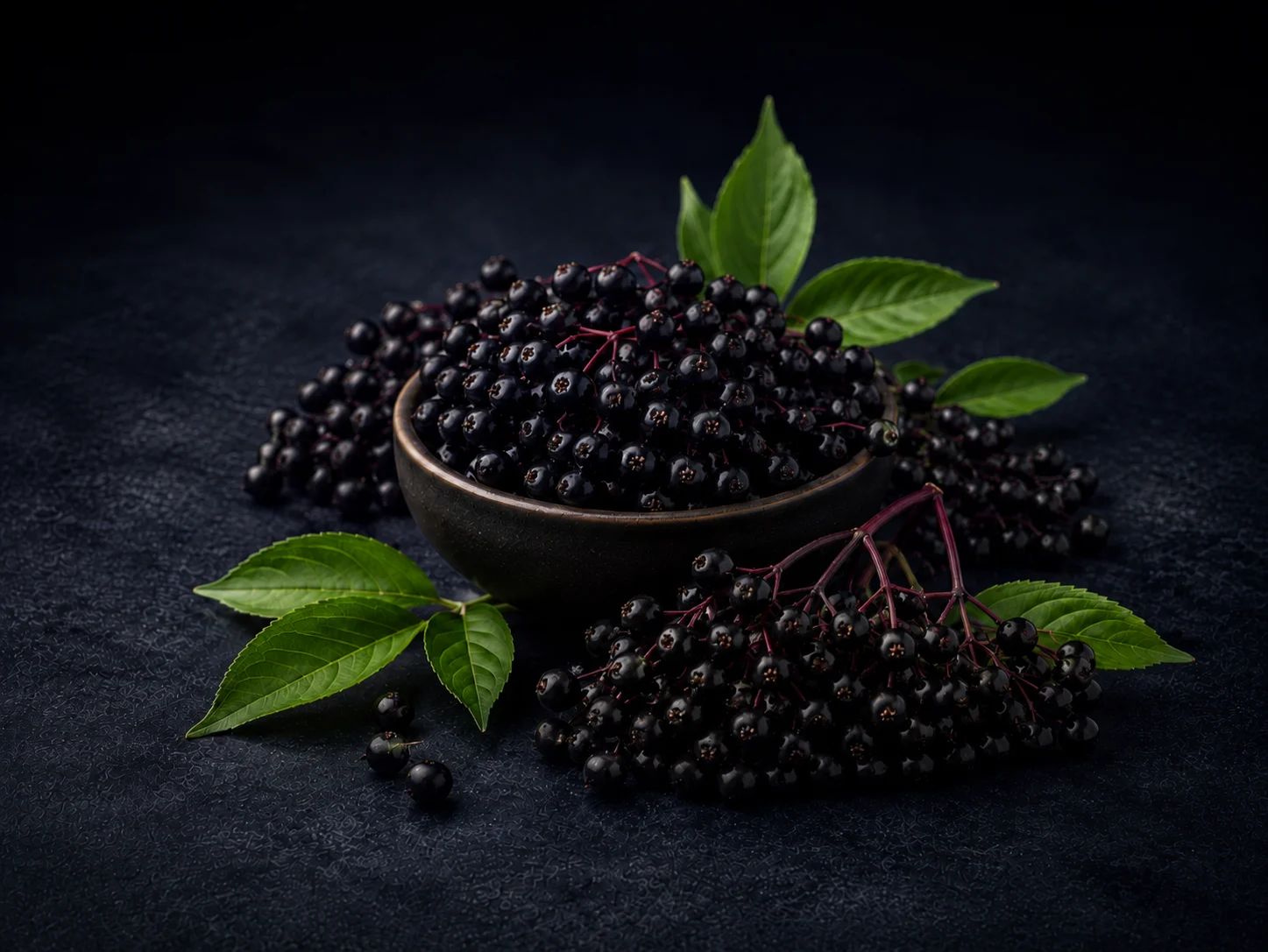 Black elderberries rich in anthocyanins