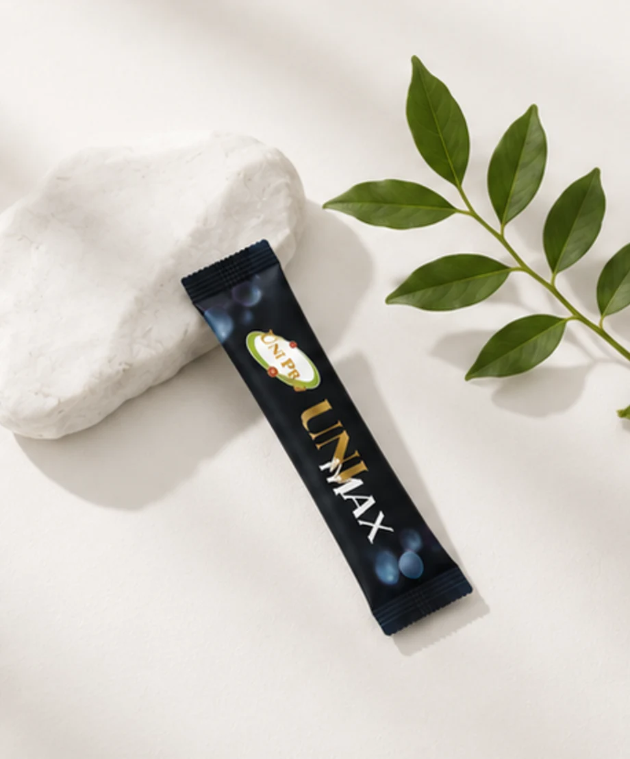 UNI MAX sachet with botanical leaves