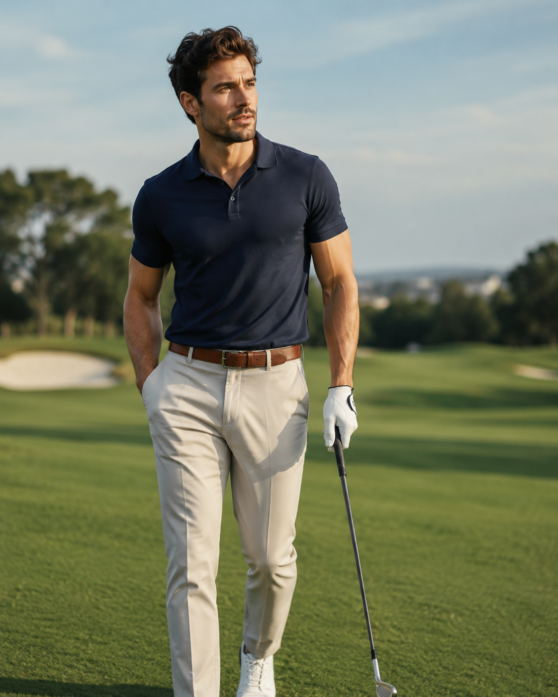 Man on golf course