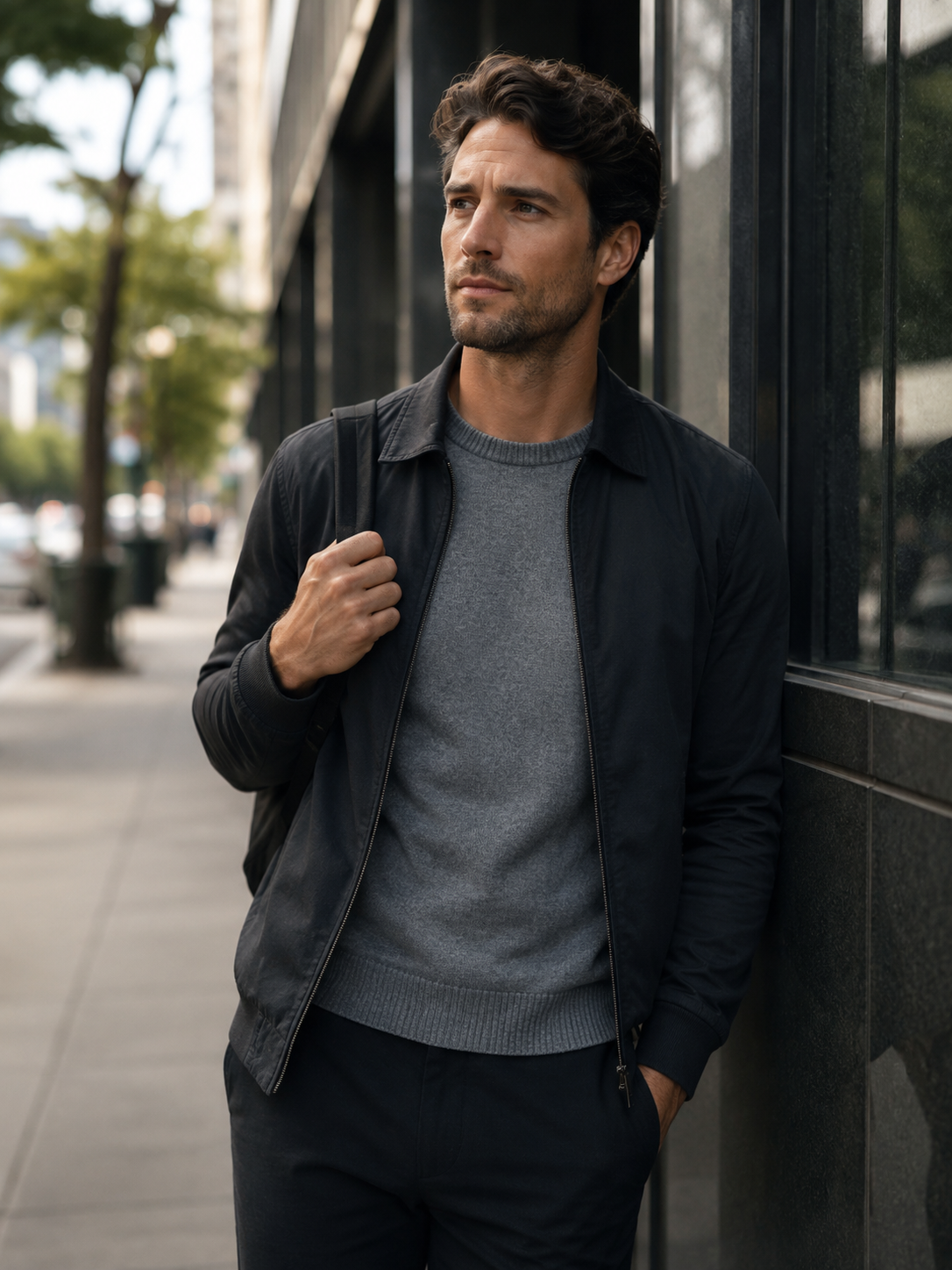 Active man, urban lifestyle